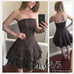 brown formal dress